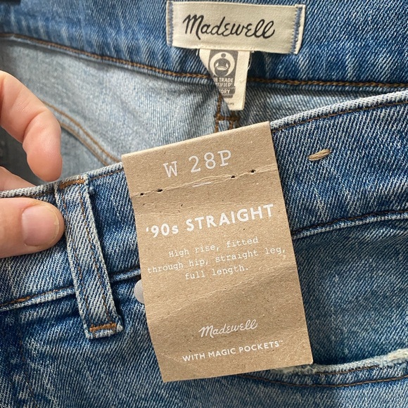 Women's Blue Straight Jeans - Picture 4 of 6